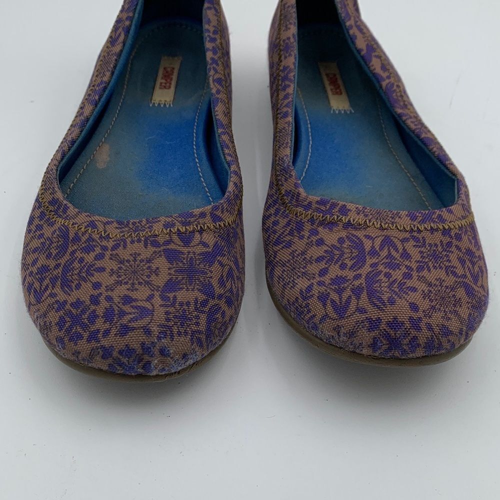 Casi Casi Camper floral Patterned Purple Ballet Flats size 38 - Picture 2 of 7